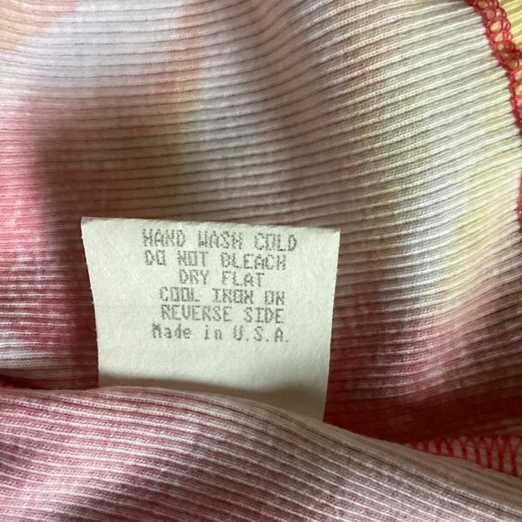 Juxtapose One Shoulder Ribbed Tank Top Tie Dye Pineapple Graphic Sz M 120L - Picture 8 of 8